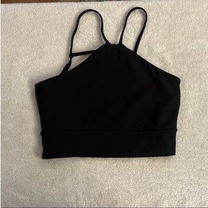 BuffBunny Black Strappy Crop Sports Bra